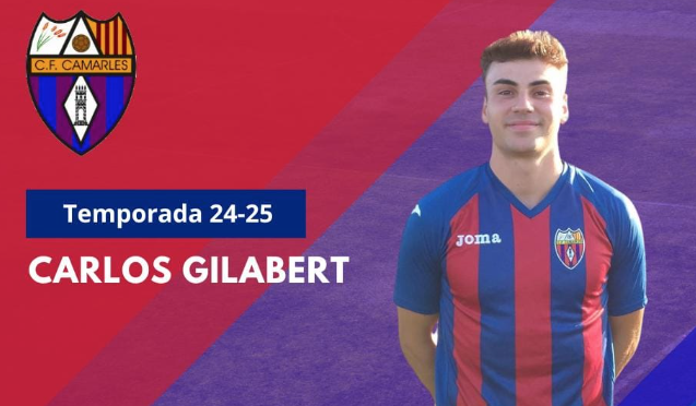 El CF Camarles incorpora al jove davanter Carlos Gilabert, procedent del CF Tortosa-Ebre