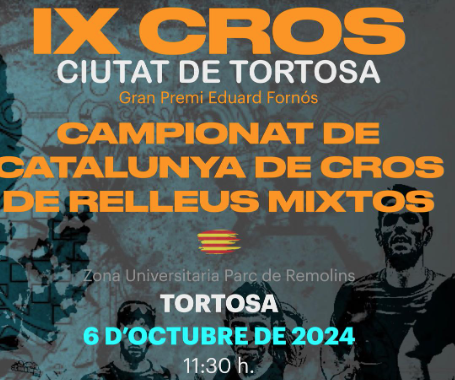 El parc de la Fira de Remolins acollirà el IX Cros ATE Ciutat de Tortosa amb campionat de Catalunya de relleus mixtos