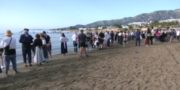 Demostració de pesca al rossegall i balls tradicionals a Origens de la Ràpita