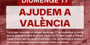 El Tortosa Ebre destinarà tota la recaptació del partit contra el Sant Cugat a les víctimes de la Dana al País Valencià