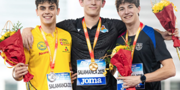 Mario Stefanov i Adrià Ripollès, or i bronze, respectivament, a l’Estatal d’Atletisme sub’20 de Salamanca