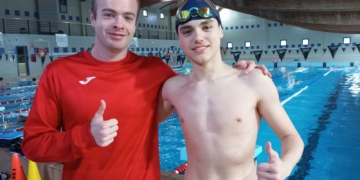 Marc Escribà Curto, del Club Natació Amposta, una jove promesa de la natació que apunta alt