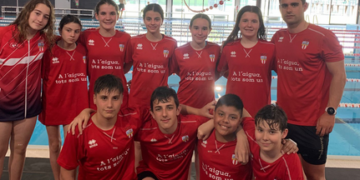 Bon nivell del Club Natació Tortosa i el Club Natació Amposta a la setena jornada de la Lliga Aleví