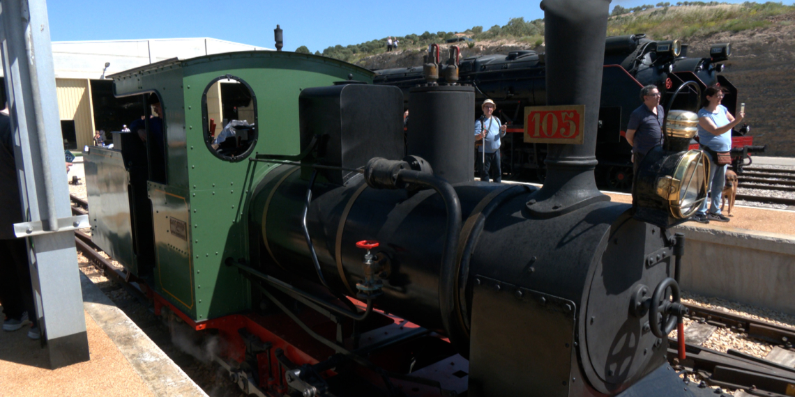 Locomotores centenàries i apassionats del tren omplin l’estació de Móra la Nova