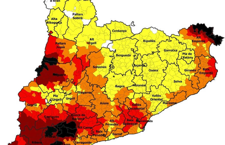 Tanquen els accessos als espais naturals dels Ports, Cardó-Boix i Tivissa-Vandellós per risc d’incendi extrem