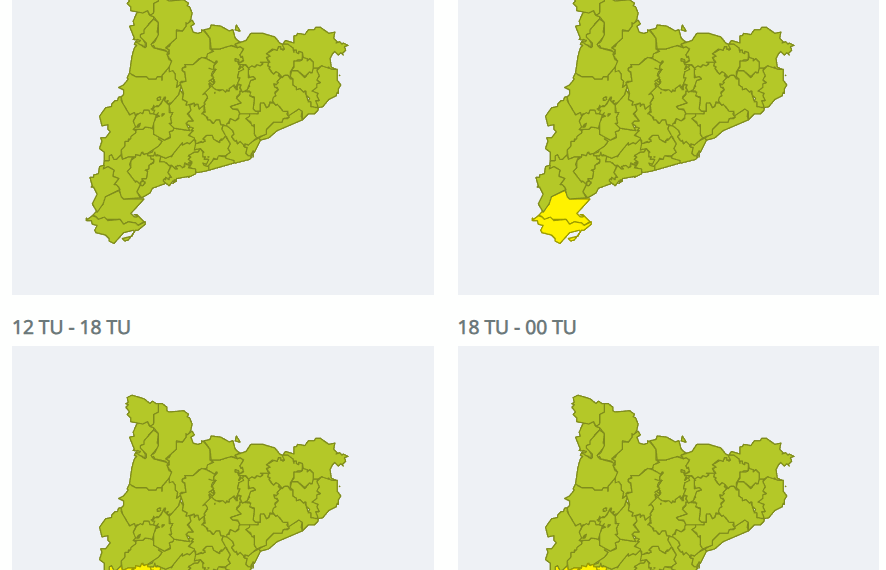 Protecció Civil activa l’INUNCAT per pluges intenses durant el cap de setmana