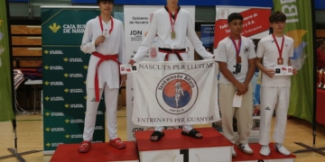 Guillem Soriano i Bàrbara Dolz, del TKD Alfaro, guanyen la medalla d’or al Ciudad de Pamplona / Iruña