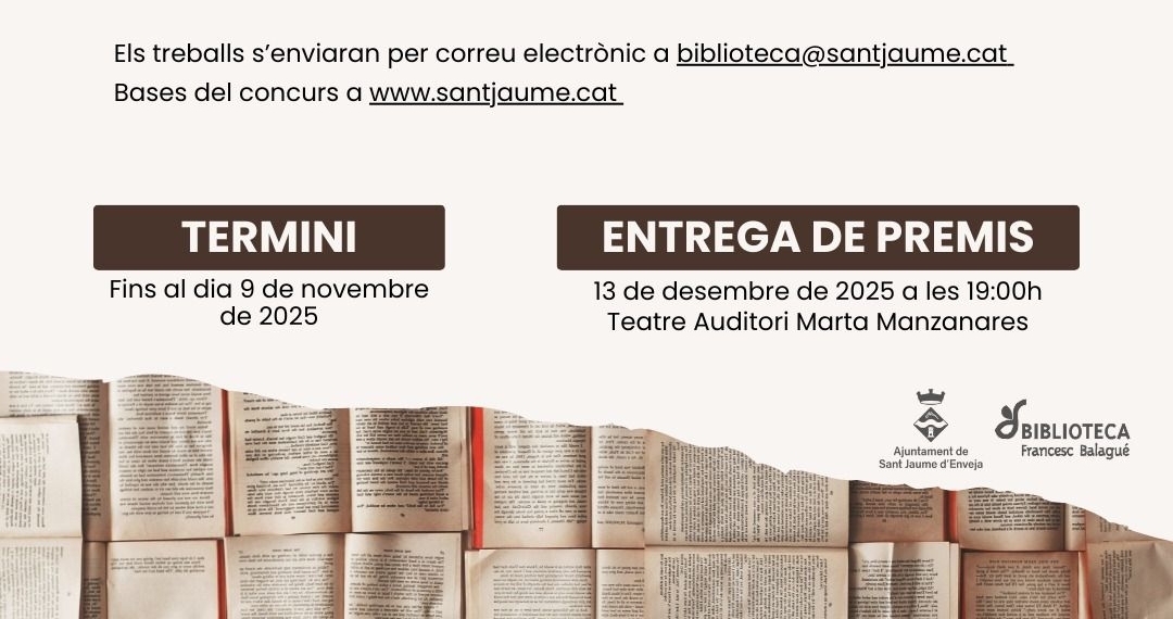 Sant Jaume d’Enveja convoca el XVII Concurs literari Arròs amb Lletres