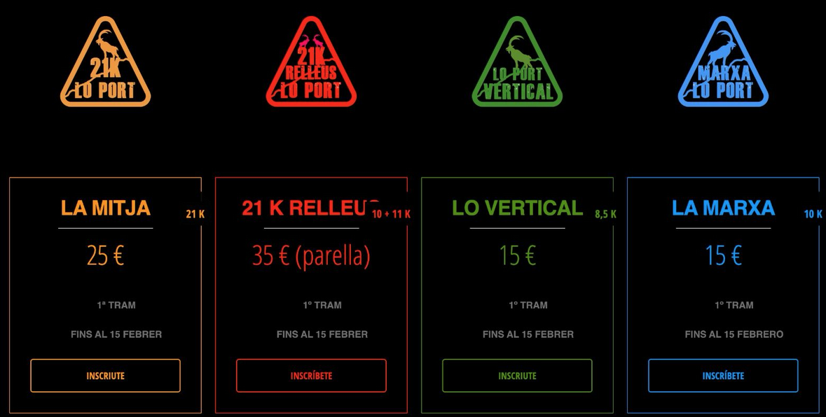 Obertes les inscripcions per participar al 21K Lo Port, que se celebrarà el 17 de maig del 2026