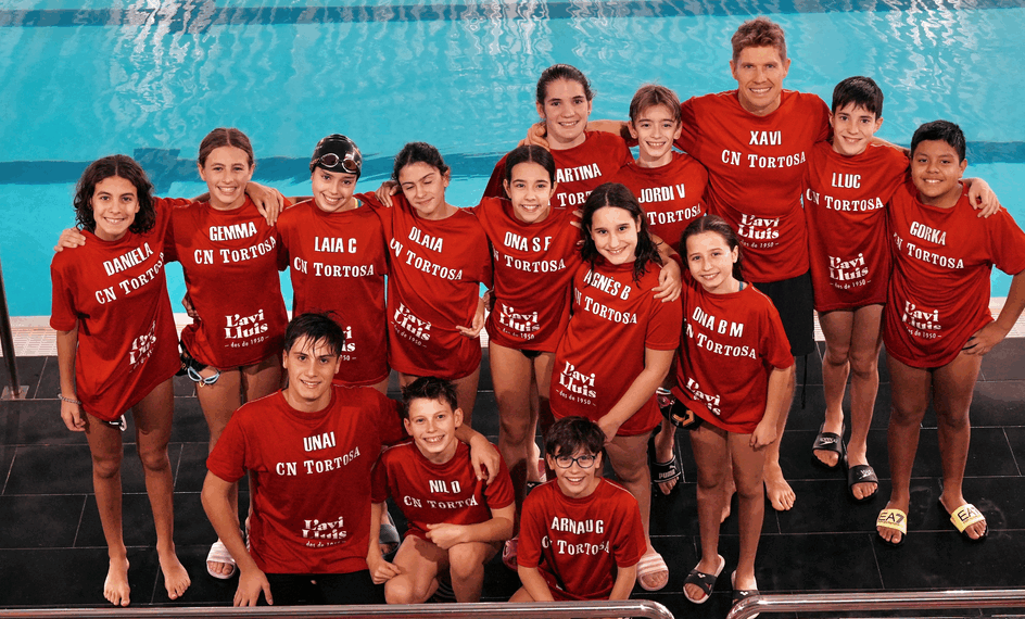 Els alevins del Club Natació Tortosa rebaixen marques a la Lliga Alevina celebrada a la capital del Baix Ebre