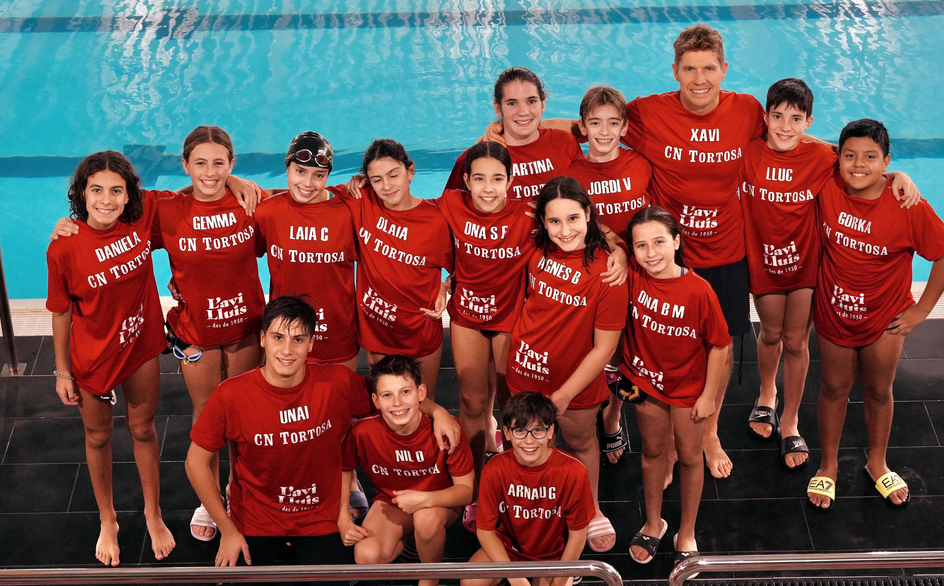 Els alevins del Club Natació Tortosa rebaixen marques a la Lliga Alevina celebrada a la capital del Baix Ebre