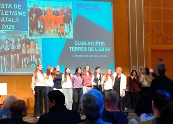 Paula Sintorres, del Club Atletisme Terres de l’Ebre, distingida com a millor atleta sub’14 femenina de Catalunya