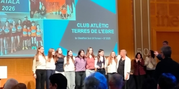 Paula Sintorres, del Club Atletisme Terres de l’Ebre, distingida com a millor atleta sub’14 femenina de Catalunya