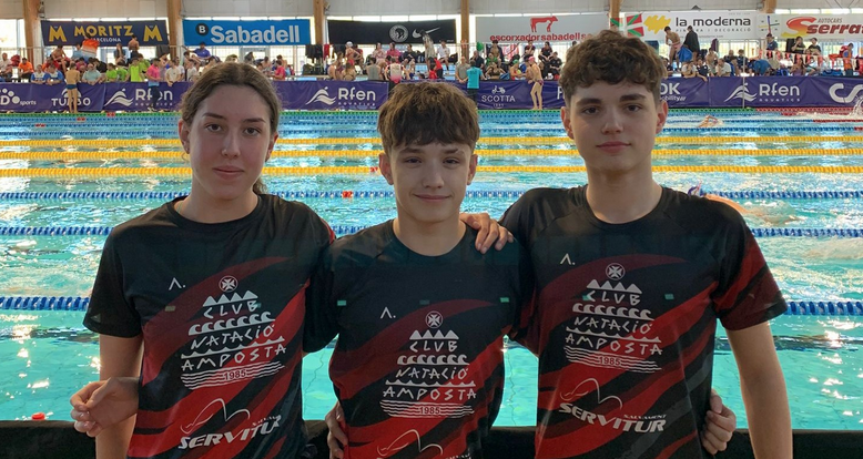 Bon nivell del Club Natació Amposta i el Club Natació Tortosa a l’Estatal Infantil d’Hivern