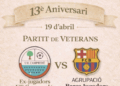La Penya Barcelonista Campredó organitza un partit de veterans entre la UE Campredó i l’Agrupació Barça Jugadors