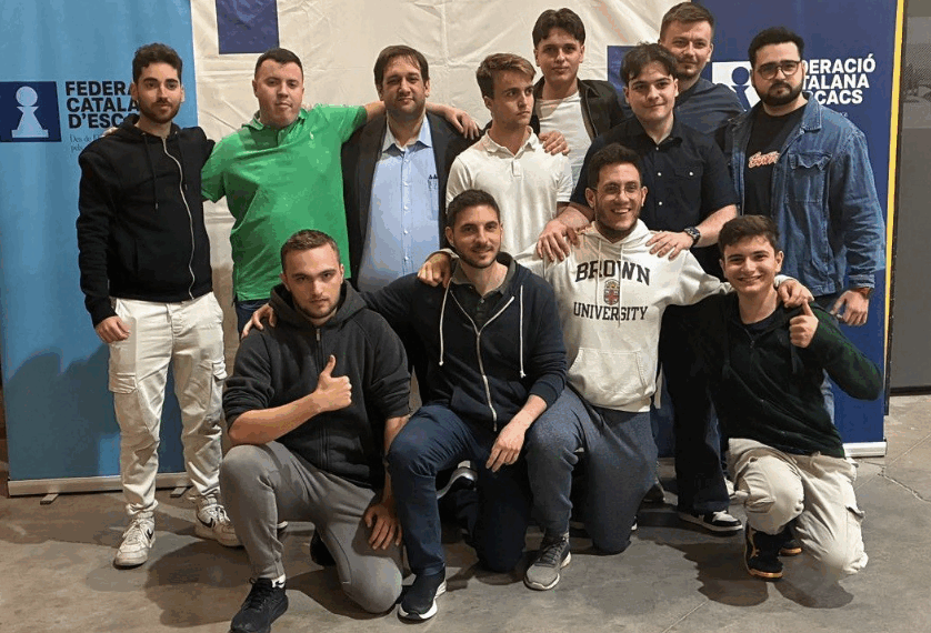 Els ebrencs Xavier Mompel i Robert Alomà es proclamen campions de la Divisió d’Honor de la Lliga Catalana amb el Club Escacs Barcelona