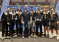 L’equip masculí i el femení de la Sala Esgrima Amposta, sotscampions de l’Estatal M15