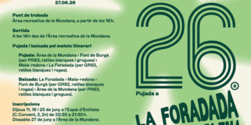 El 27 de juny se celebrarà la 26a. Pujada a la Foradada en lluna plena