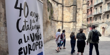 Imatge de la campanya de difusió '40 anys de Catalunya a la UE'