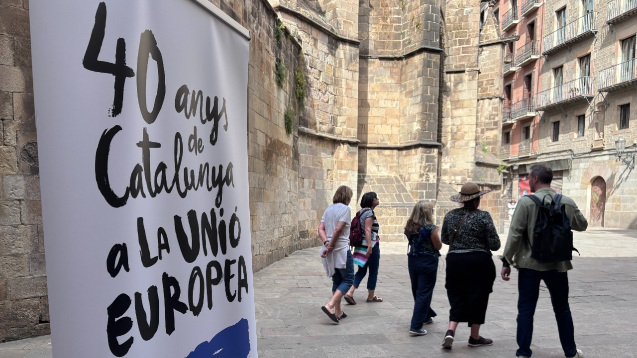 Imatge de la campanya de difusió '40 anys de Catalunya a la UE'