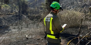 Controlat un incendi de vegetació a la Sénia que ha obligat a desallotjar dos masos