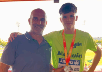 Eros Alegre, de la Unió Atlètica Montsià, va guanyar la plata a l’Estatal sub’18