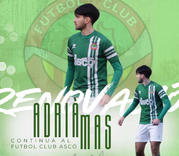 Adrià Mas seguirà a la plantilla del FC Ascó