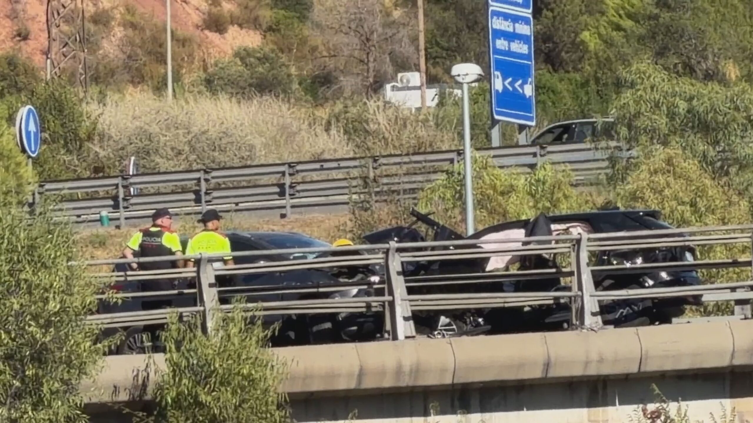 Un cotxe que fugia dels Mossos per un robatori ha provocat l’accident múltiple de l’AP-7 amb nou ferits