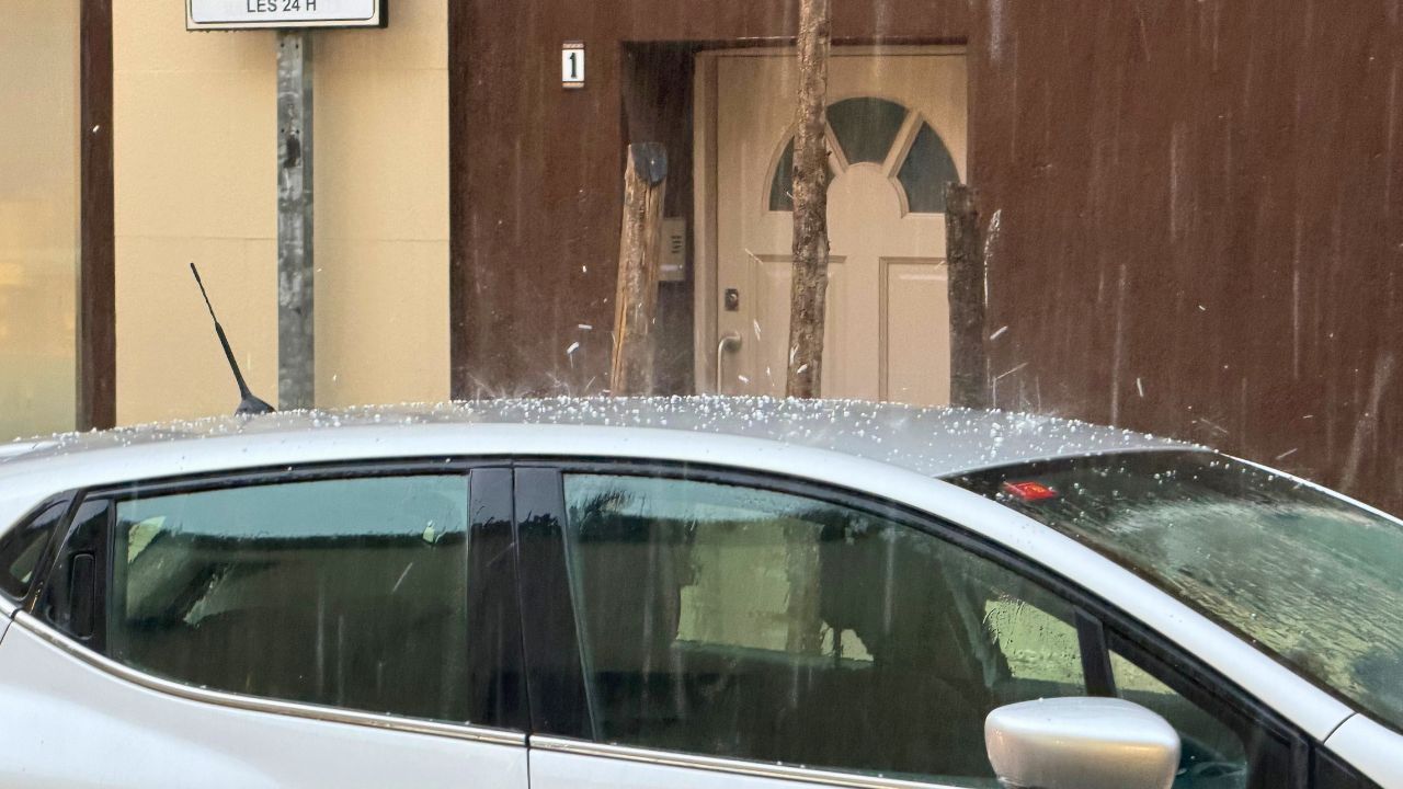 Pluja intensa acompanyada de calamarsa