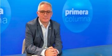Mario González durant una entrevista a Canal 21 Ebre
