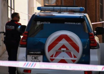 Dispositiu policial desplegat al centre de Santa Bàrbara