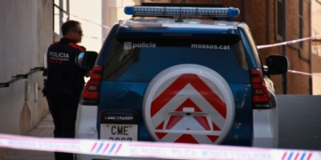 Dispositiu policial desplegat al centre de Santa Bàrbara