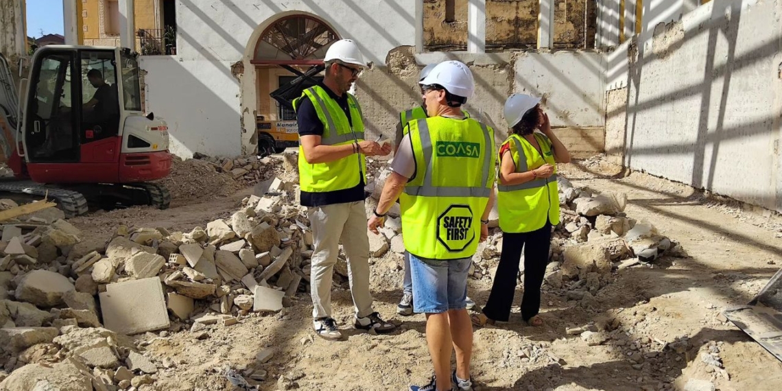 Obres de rehabilitació de l’antic mercat municipal de Roquetes