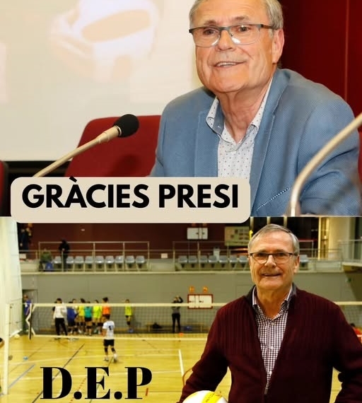 El Volei Roquetes plora la mort de Benjamín Cuevas, soci fundador i president durant 25 anys