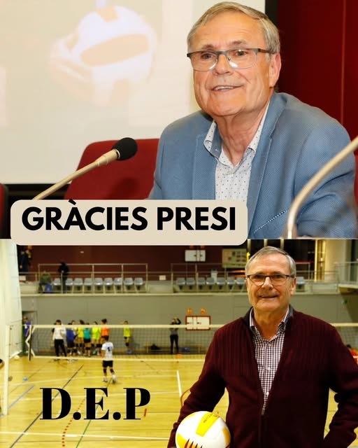 El Volei Roquetes plora la mort de Benjamín Cuevas, soci fundador i president durant 25 anys