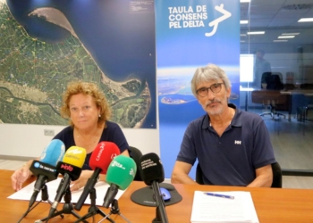 Teresa Solsona i Xavi Curto, presidenta i portaveu de la Taula de Consens del Delta