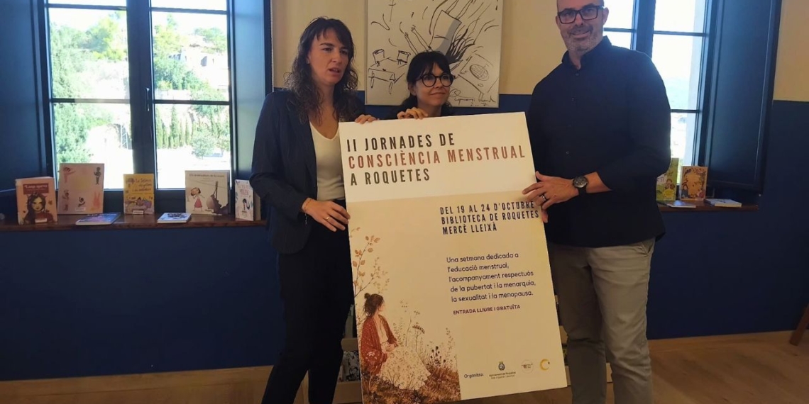 Cartell de les II Jornades de Consciència Menstrual de Roquetes, del 19 al 24 d’octubre