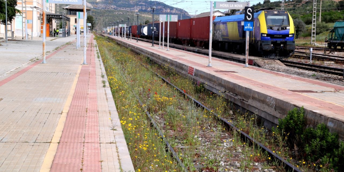 Tren de la línia R15 a la Ribera d’Ebre