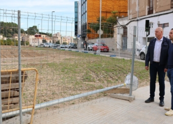 Obres del segon aparcament dels terrenys d’Adif a Tortosa