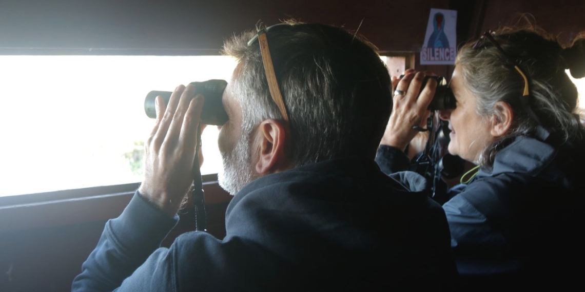 Participants en la trobada d'experts de Birdlife a la reserva de Riet Vell, al Delta de l'Ebre