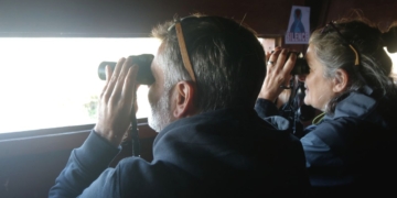Participants en la trobada d'experts de Birdlife a la reserva de Riet Vell, al Delta de l'Ebre