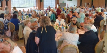 Participants en la Trobada de Dones del Montsià al restaurant l’Antic Molí d’Ulldecona